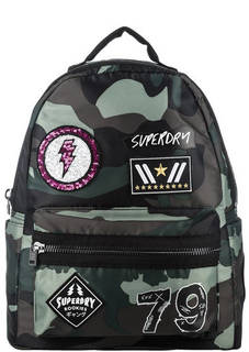 Текстильный рюкзак камуфляжной расцветки Superdry