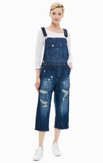 Рваный джинсовый комбинезон United Colors of Benetton