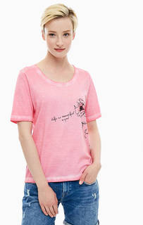 Розовая футболка из хлопка Blue Seven
