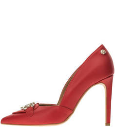 Кожаные туфли на шпильке Love Moschino