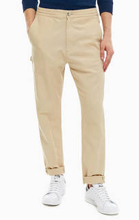 Бежевые хлопковые брюки Lacoste