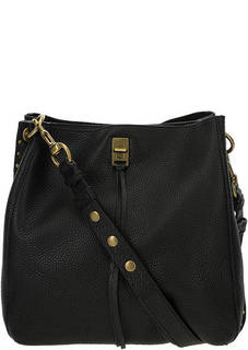 Кожаная сумка через плечо с металлическим декором Rebecca Minkoff