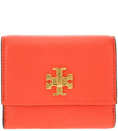 Красный кожаный кошелек с одним отделом для купюр Tory Burch