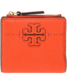 Красный кошелек из зерненой кожи Tory Burch