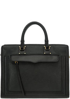 Сумка из зерненой кожи с отделением для ноутбука Rebecca Minkoff