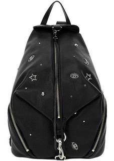 Черный кожаный рюкзак с металлическим декором Rebecca Minkoff