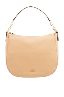 Бежевая сумка с логотипом Chelsea Hobo Coach