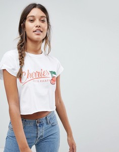 Укороченная футболка ASOS - Белый