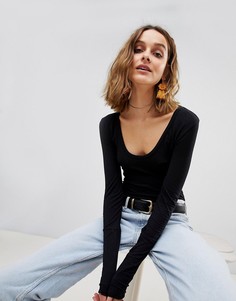 Боди Free People Easy Peasy - Черный