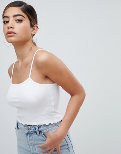 Короткий топ на бретелях ASOS DESIGN - Белый