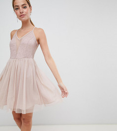Кружевное платье мини без рукавов ASOS DESIGN Petite - Розовый