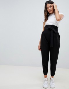 Суженные книзу брюки с завышенной талией ASOS DESIGN - Черный