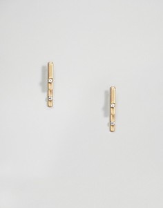 Позолоченные серьги-подвески Pilgrim - Золотой