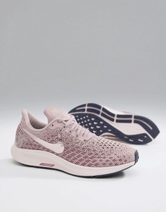 Кроссовки с логотипом металлик Nike Running Air Zoom Pegasus 35 - Фиолетовый