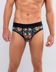 Трусы из микрофибры с принтом ASOS DESIGN - Черный