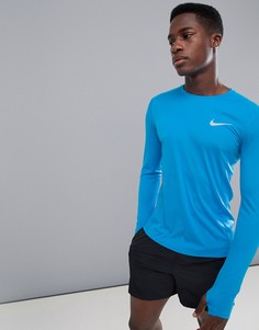 Синий лонгслив Nike Running Miler 833593-482 - Синий