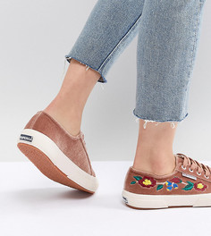 Бархатные кроссовки Superga 2750 - Розовый
