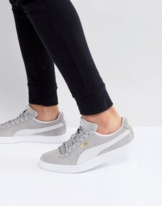 Серые классические замшевые кроссовки Puma 36534701 - Серый