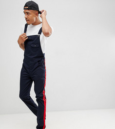 Темно-синий зауженный комбинезон с красными полосами по бокам ASOS DESIGN Tall - Темно-синий