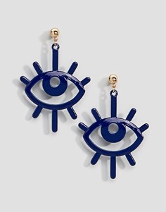 Серьги ASOS DESIGN Colour Pop - Синий