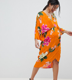 Платье миди с ярким цветочным принтом ASOS DESIGN Maternity - Мульти