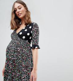 Платье с запахом и принтом ASOS DESIGN Maternity - Мульти