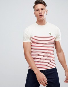Футболка в красную полоску Lyle &amp; Scott - Розовый