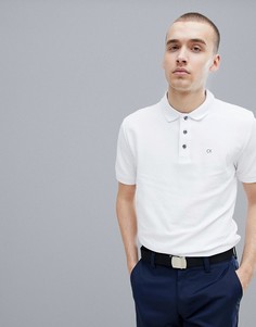 Белое поло с логотипом Calvin Klein Golf C9161 - Белый