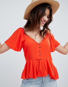 Блузка на пуговицах ASOS DESIGN - Белый