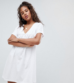 Свободное хлопковое платье ASOS DESIGN Tall Ultimate - Белый
