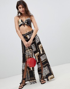 Пляжные брюки с принтом в стиле барокко New Look - Мульти