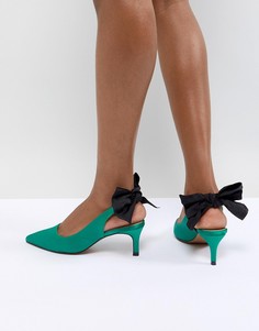 Туфли на каблуке с ремешком через пятку ASOS DESIGN Sorroco - Зеленый