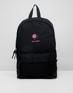 Черный рюкзак с вышивкой ASOS DESIGN - Черный