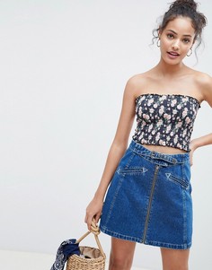 Кроп-топ с цветочным принтом ASOS DESIGN - Мульти
