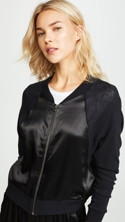 Enza Costa Knit Bomber Jacket