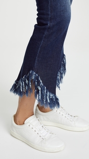 FRAME Le Crop Shredded Raw Jeans
