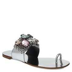 Шлепанцы CASADEI 1N352G000 серебряный