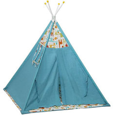 Палатка-вигвам детская Polini Жираф, голубая