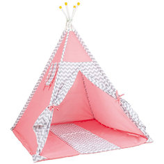 Палатка-вигвам детская Polini Зигзаг, розовая