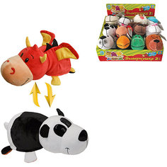 Мягкая игрушка-вывернушка 1toy Дракон - Панда, 20 см