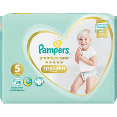 Трусики Pampers Premium Care 12-17 кг, размер 5, 34 шт.