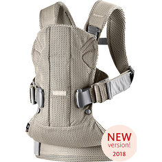 Рюкзак-переноска BabyBjorn ONE Mesh new version, серо-бежевый