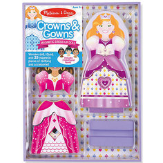 Магнитный набор Melissa &amp; Doug "Корона и наряды", Переодень меня