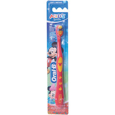 Детская зубная щетка Oral-B Kids от 3 лет мягкая, красно-розовая