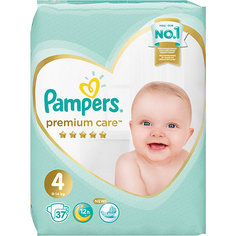 Подгузники Pampers Premium Care 9-14  кг, размер 4, 37 шт.