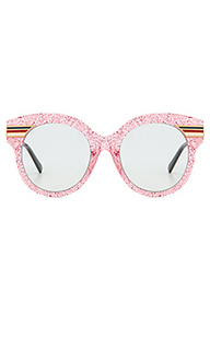 Солнцезащитные очки oversize glitter cat eye acetate - Gucci