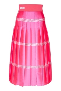 Розовая юбка в складку Fendi