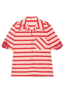 Хлопковая рубашка в полоску Fendi