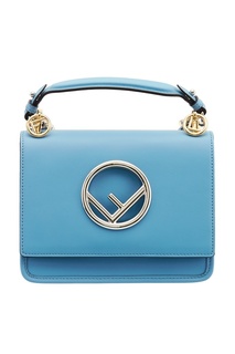Голубая сумка с логотипом Fendi