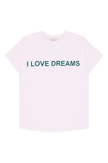 Розовая футболка из хлопка с надписью Akhmadullina Dreams